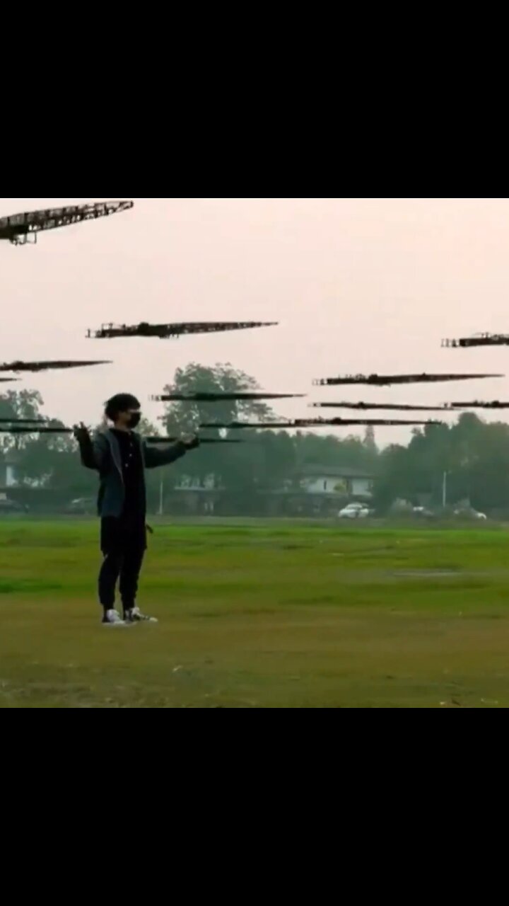 Inventor chino deslumbra con flota de drones-espada al estilo magos de Shaolín