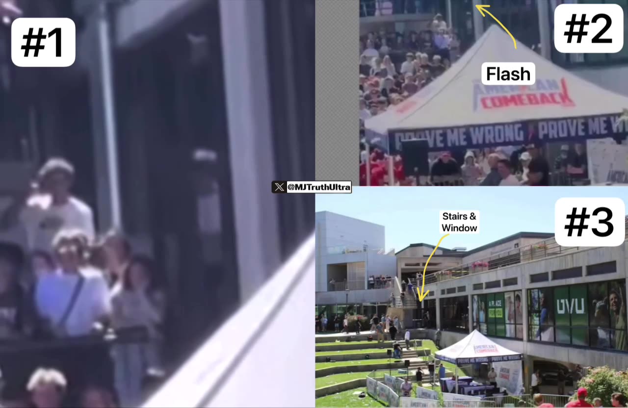 Charlie Kirk - Muzzle Flash captured off window