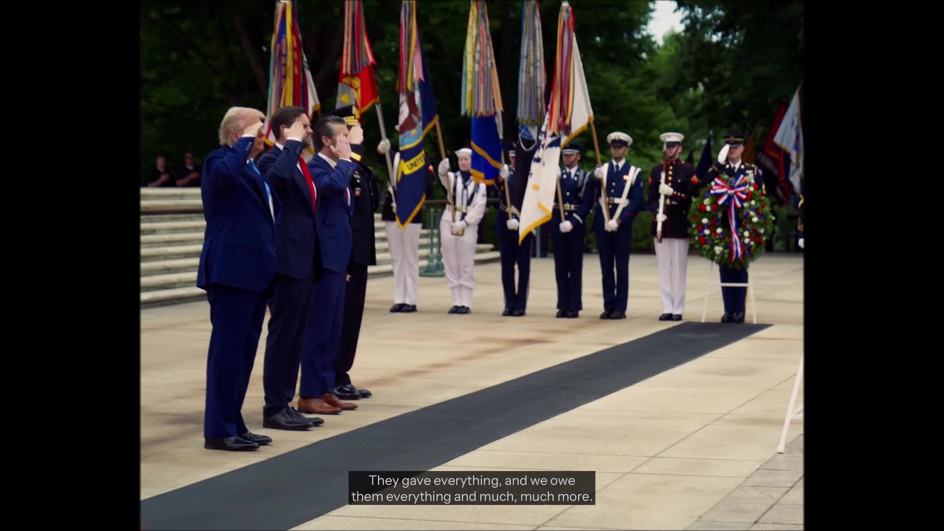 President Trumps Solemn Words on Memorial Day (1 minute)