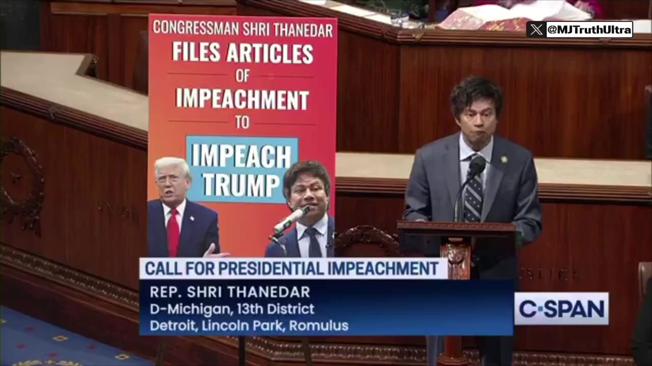 Indian-Born Democrat Shri Thanedar officially filed articles of impeachment against President Trump