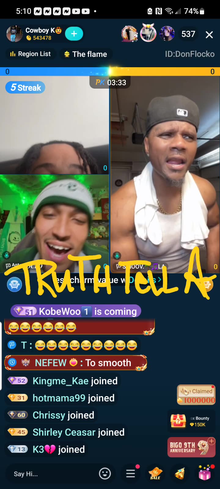 COWBOY K LINES UP WITH SMOOV LA & FLOCKO SAYS KUTTY RUNNING AWAY WITH HIS NEIGHBOR SHOOTING WITH HIS EYES CLOSED