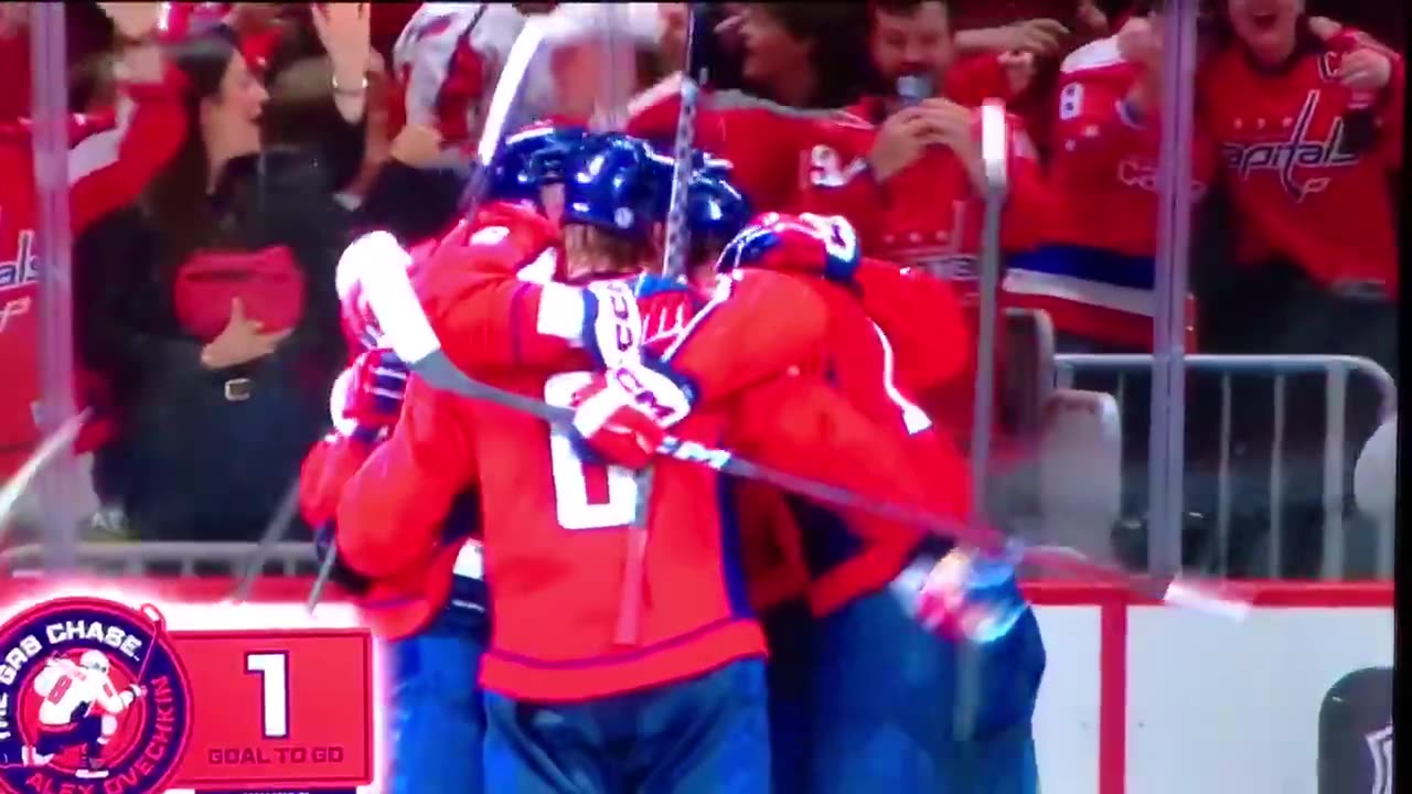 Capitals LW #8 Alex Ovechkin ties Wayne Gretzky with goal #894