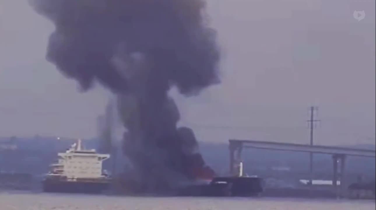 Footage Captures The Moment Of An Explosion Aboard A Ship In Baltimores Harbor