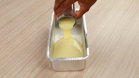 I poured condensed milk into the pan and was very surprised with the result!