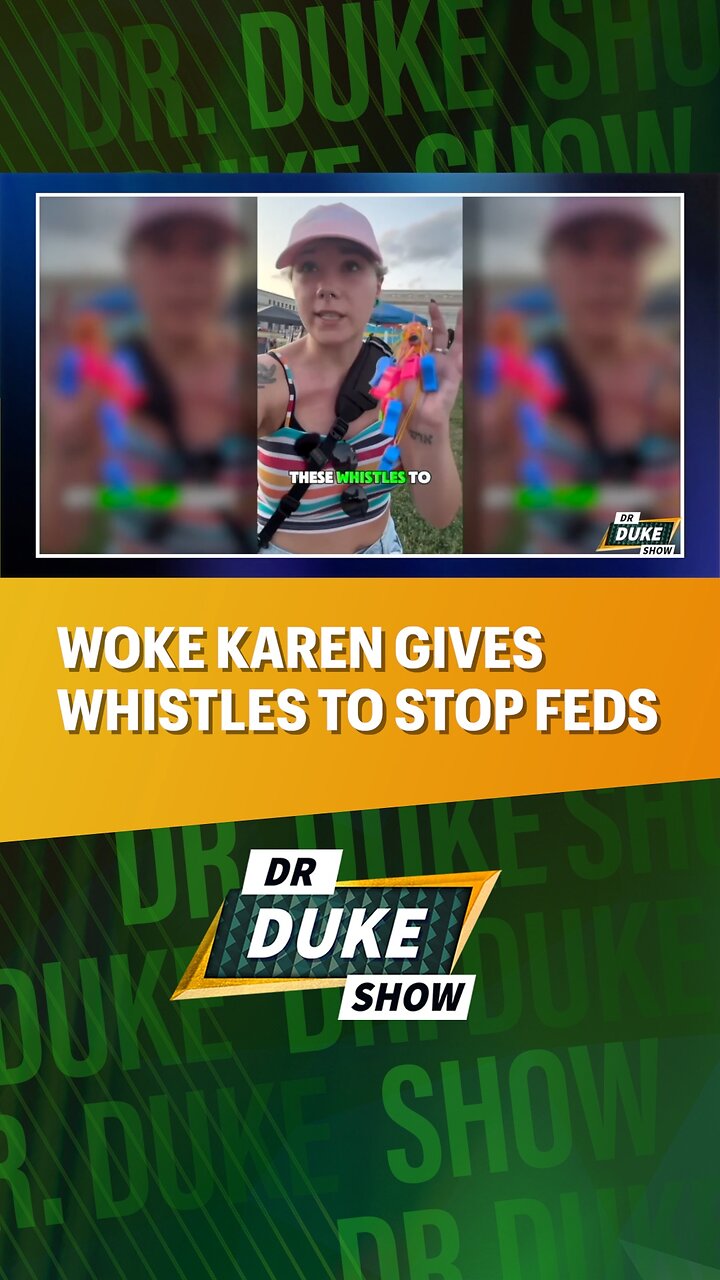 🤣Woke Karen Gives Out Whistles To Stop The Feds