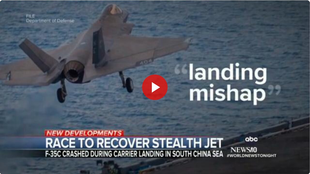 F-35 Landing Mishap and a 100m dollar airplane crash. Jabbed pilot?