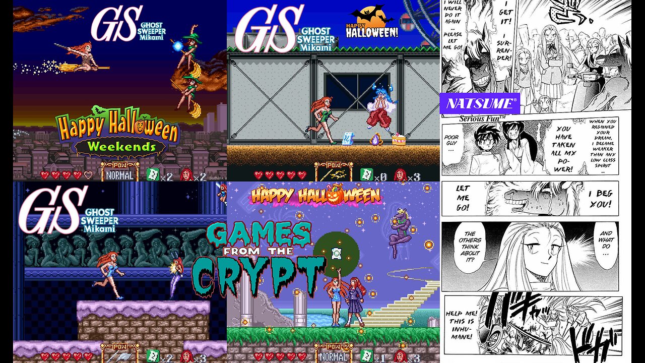 Games From The Crypt 2025 - Ghost Sweeper Mikami: Joreishi wa Nice Body (Super Nintendo) - Mahou Witch Mikami Takes Flight in a Cotton Fantastic Night Dreams Style Shootem up Stage (Part 2)