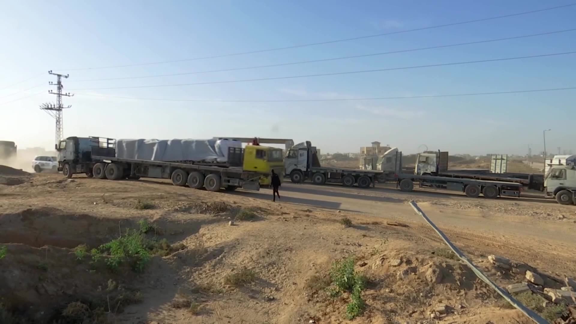 Aid-loaded trucks enter Gaza as US renews ceasefire efforts