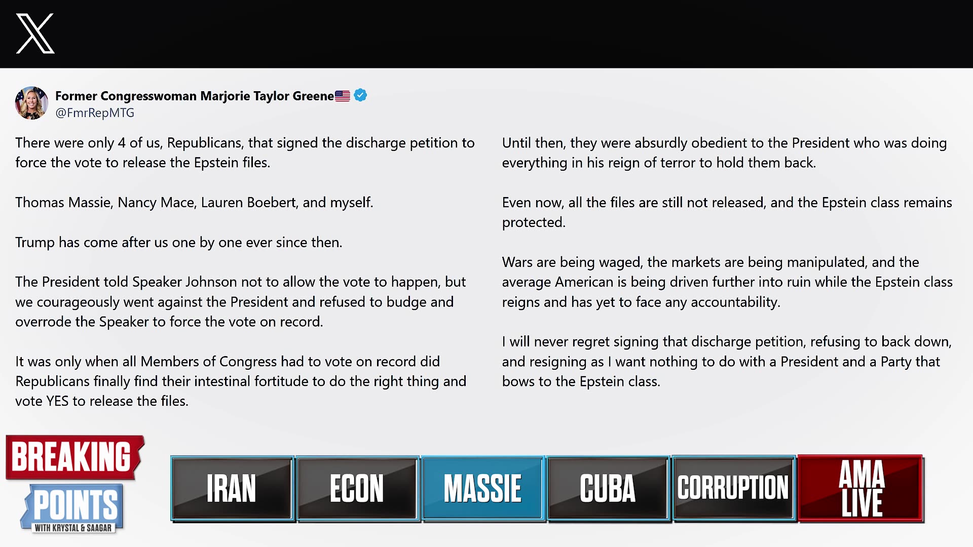 Thomas Massie RIPS Pro-Israel Billionaires Ahead Of Tight Primary