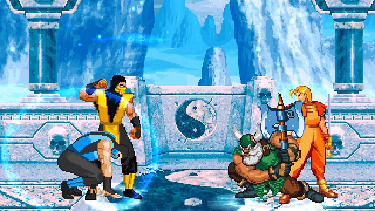 MUGEN - Binhos Chars - Scorpion & Sub-Zero vs. Gillius & Light Ning - Download