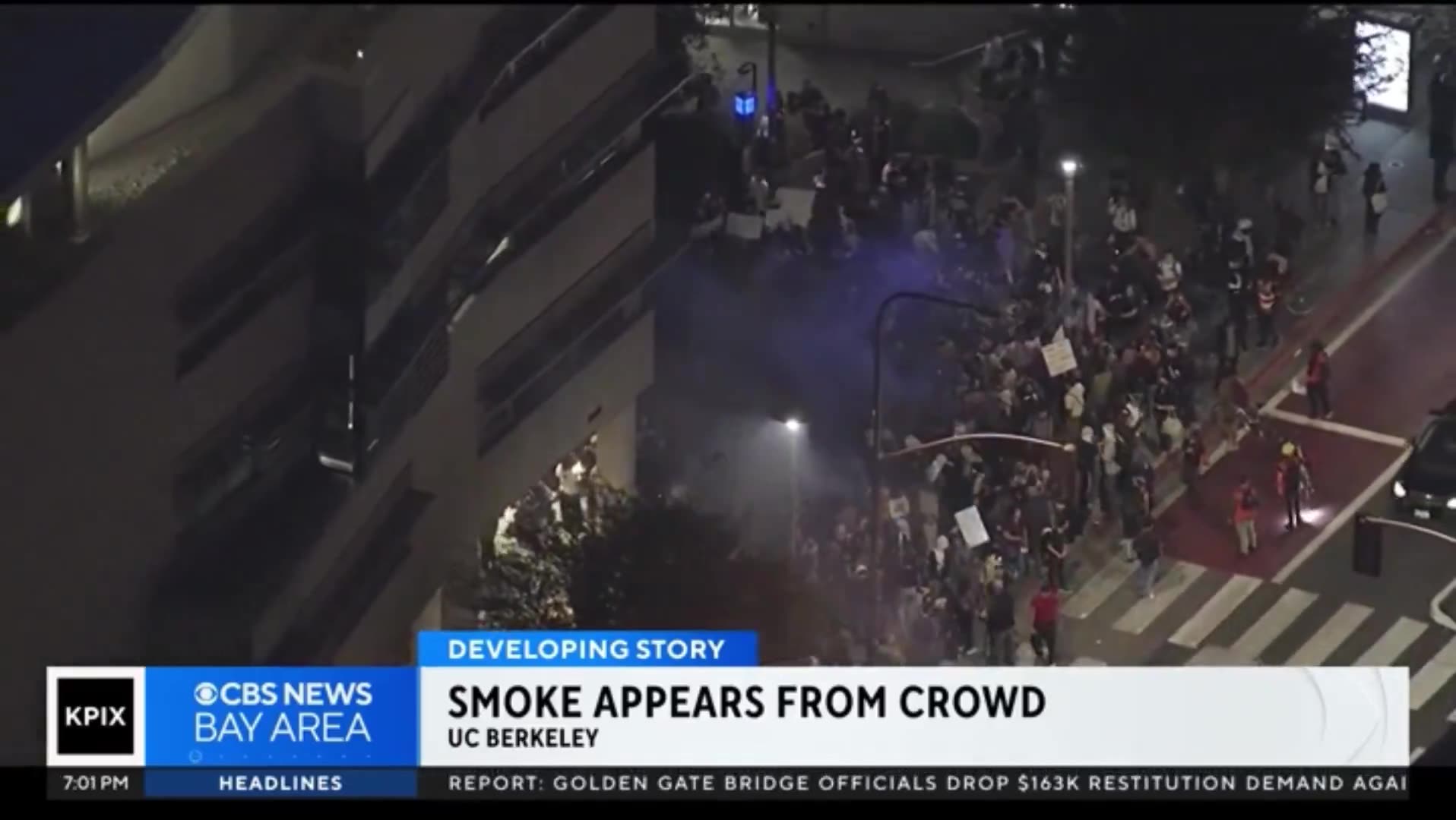 CBS BAY AREA: Turning Point protest at UC Berkeley was mostly peaceful.