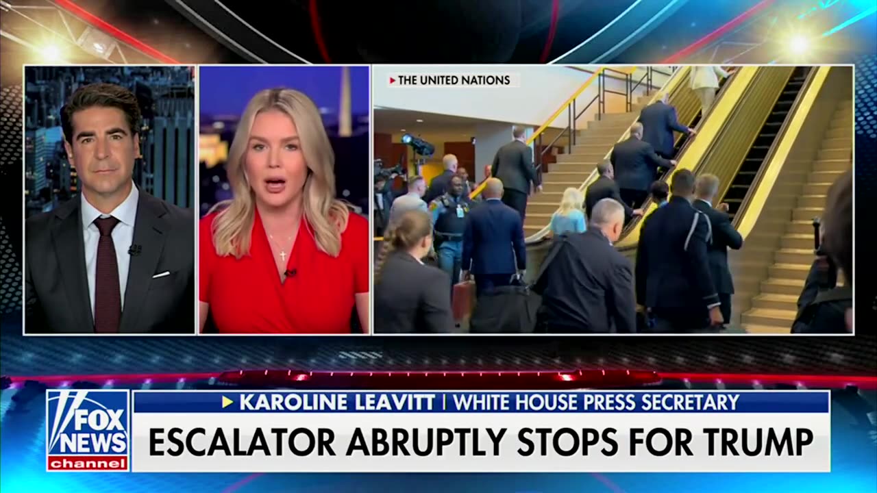 Karoline Leavitt Warns Escalator Mishap At UN Shows Pattern Of Targeting Trump
