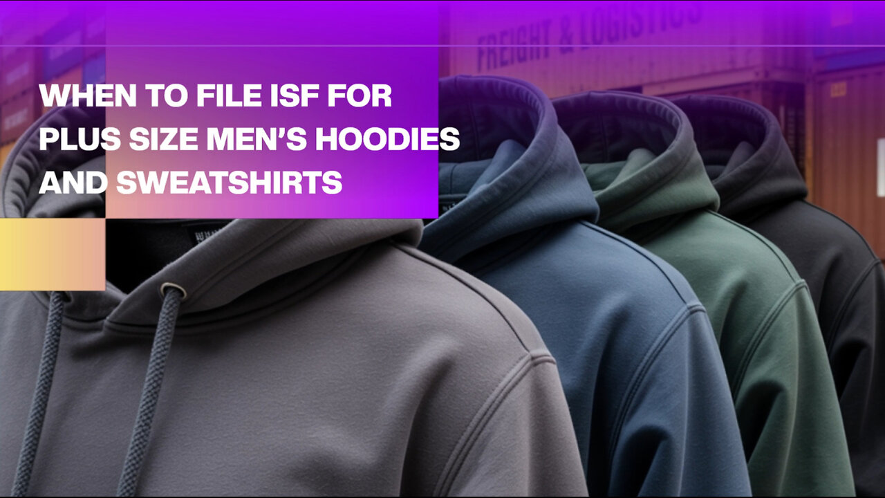 When To File ISF For Plus Size Mens Hoodies And Sweatshirts