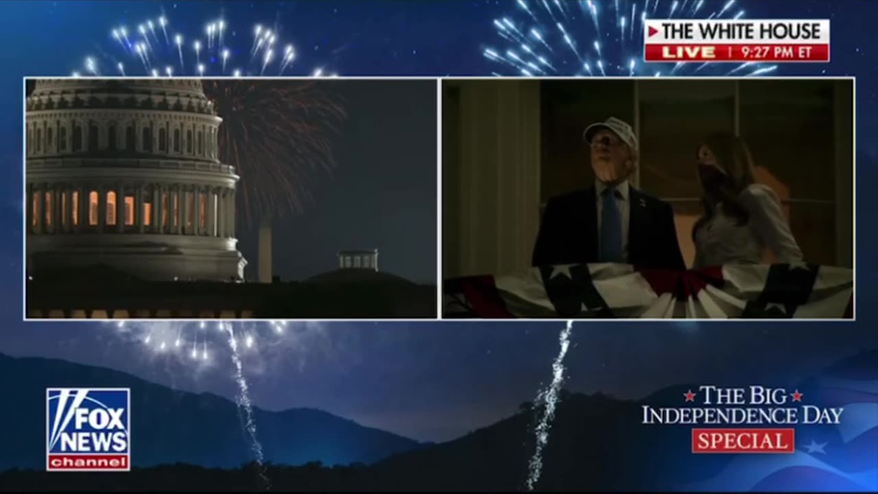 President Trump is truly special - He is dancing during the fireworks Trump Dance!