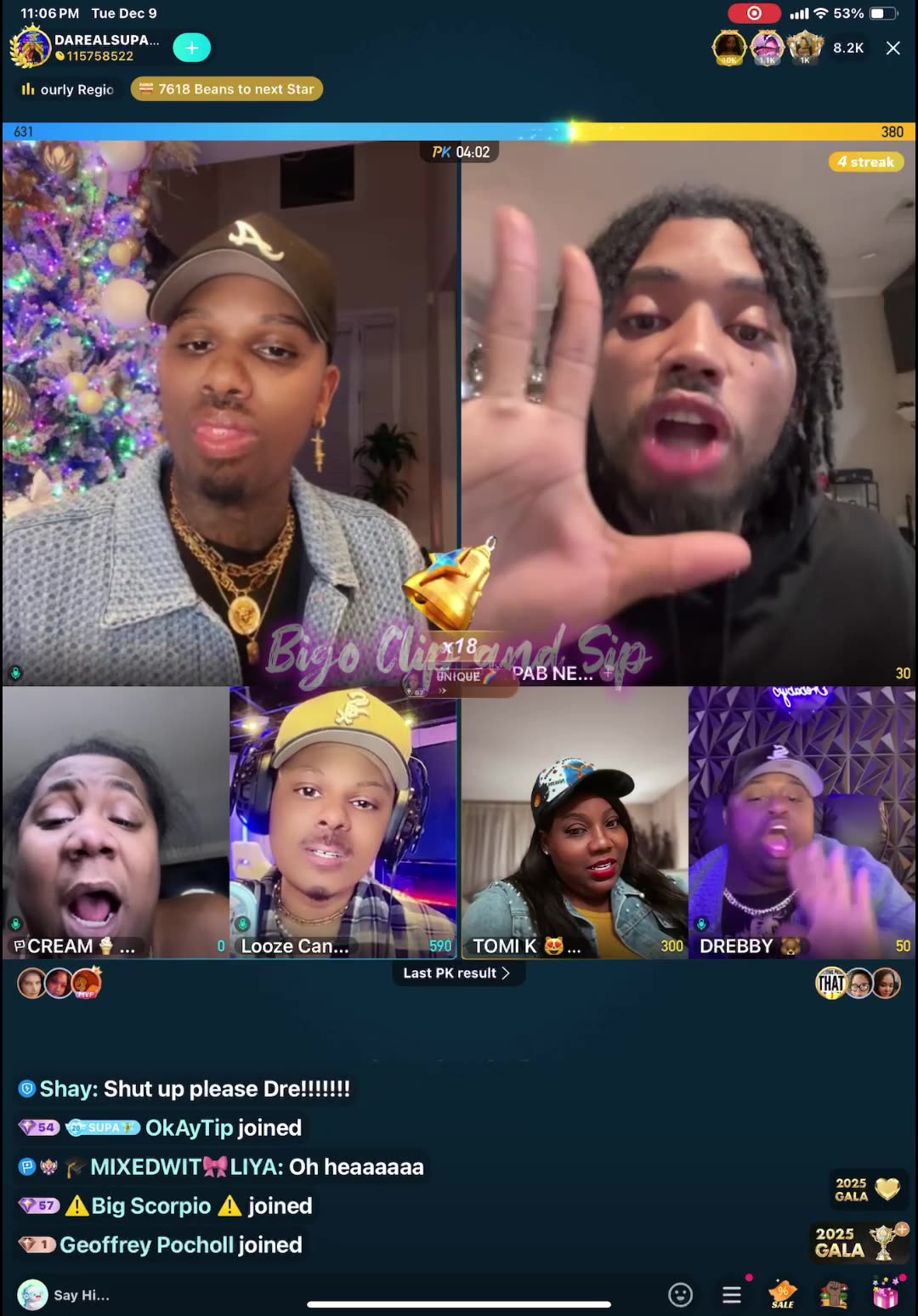 Team PK after GG blow up Supa Cream Pablo TomiKay DreBaby LoozeCannon 12/9/25 #bigoclipandsip