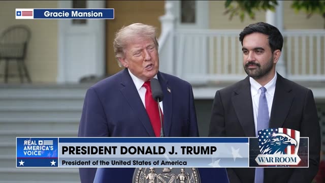 President Trump And Mayor Mamdani Take Questions From The Media Outside Of Gracie Mansion