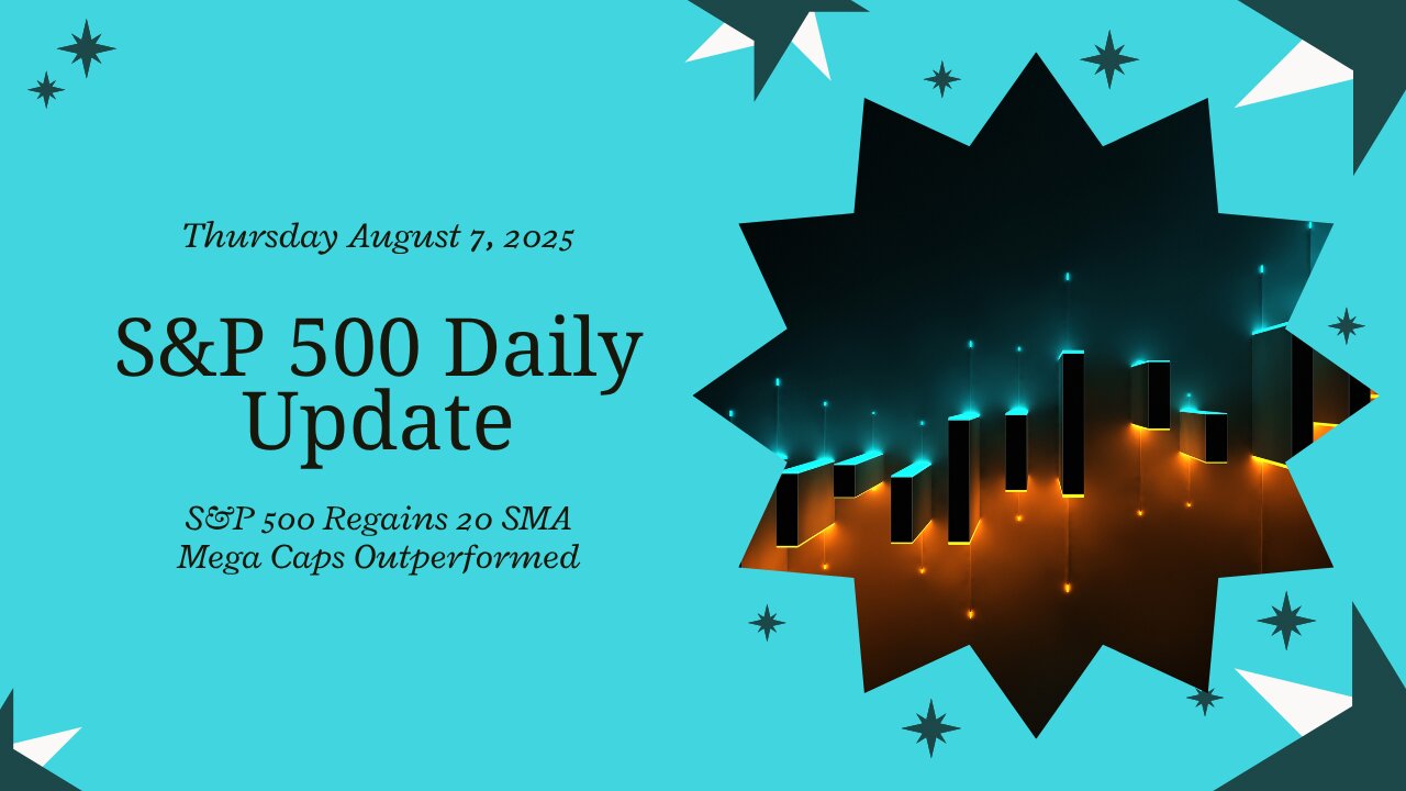 S&P 500 Daily Update for Thursday August 7, 2025