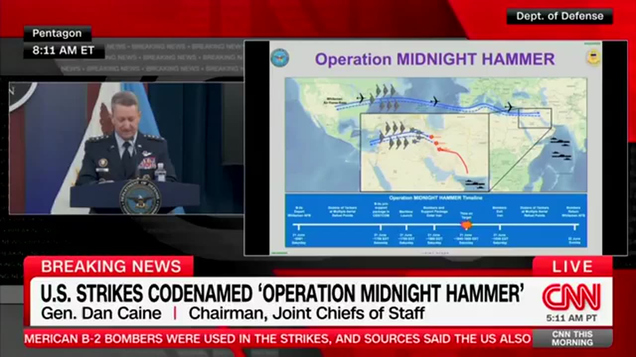 General Dan Razin Caine Provides Detailed Overview Of Strikes On Iranian Nuclear Sites