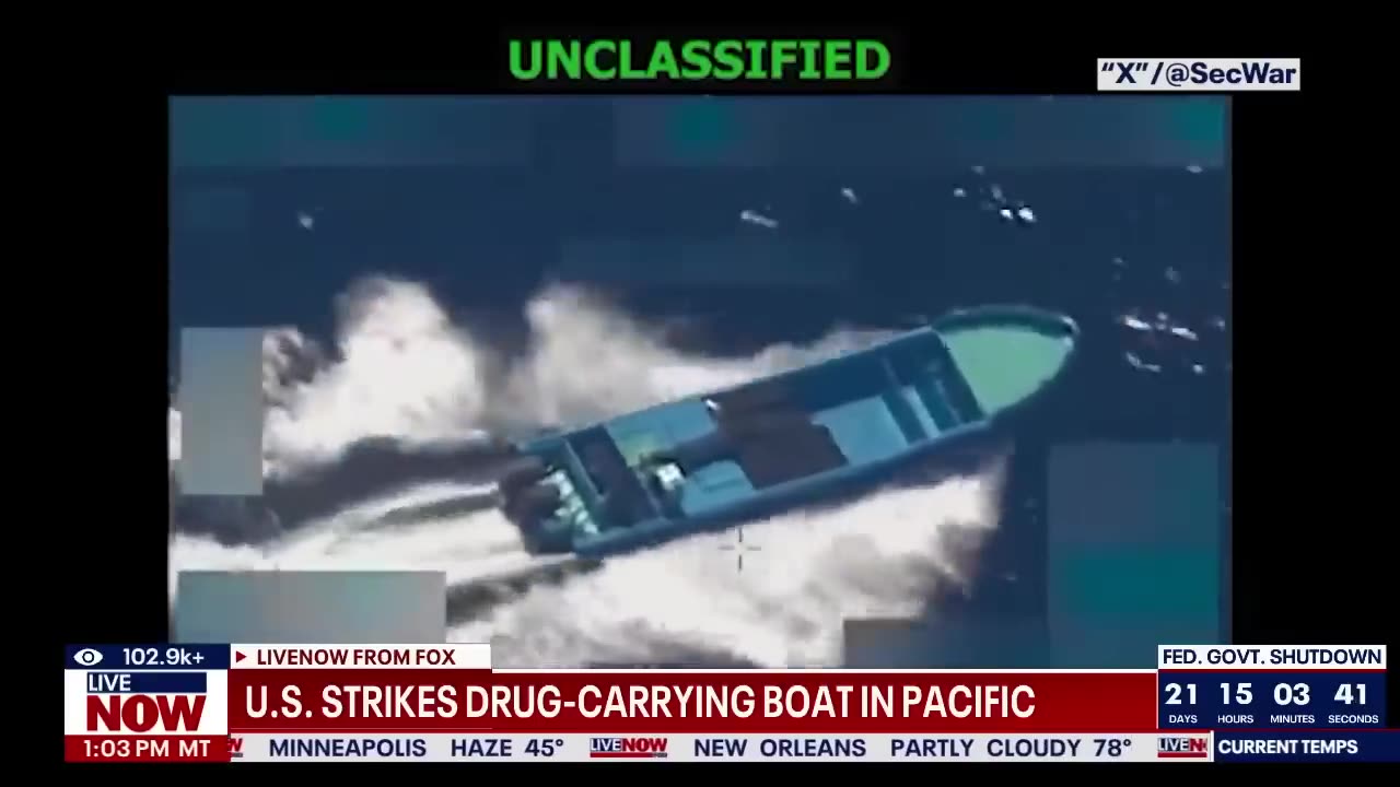 US strikes 8th alleged drug boat, this time in Pacific Ocean