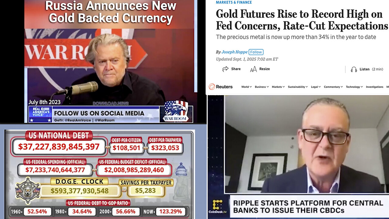 $3,500 Per Oz Gold? $50 Per Oz Silver? Precious Metals Pushing Upward? + Gold trades near record highs on US rate cut bets; silver at 14-year high - Reuters (9/1/25) + Gold Futures Rise to Record High on Fed Concerns - WSJ