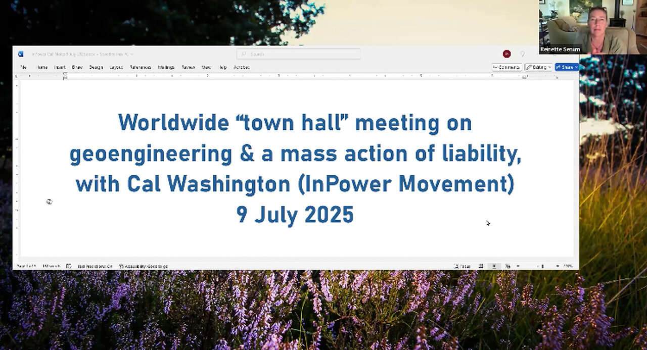 Worldwide Town Hall Meeting on Geoengineering & Mass Liability, with Cal Washington