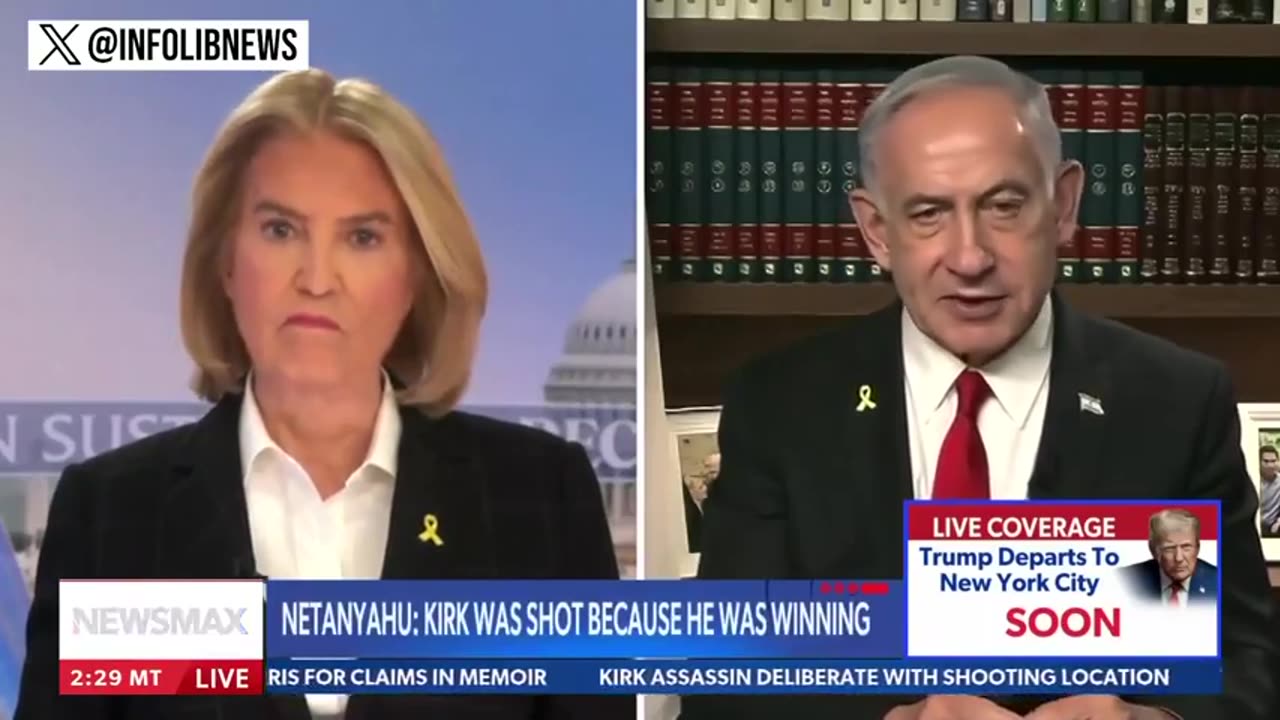 Netanyahu says that Israel did NOT Assassinate Charlie Kirk ~ Newsmax Interview