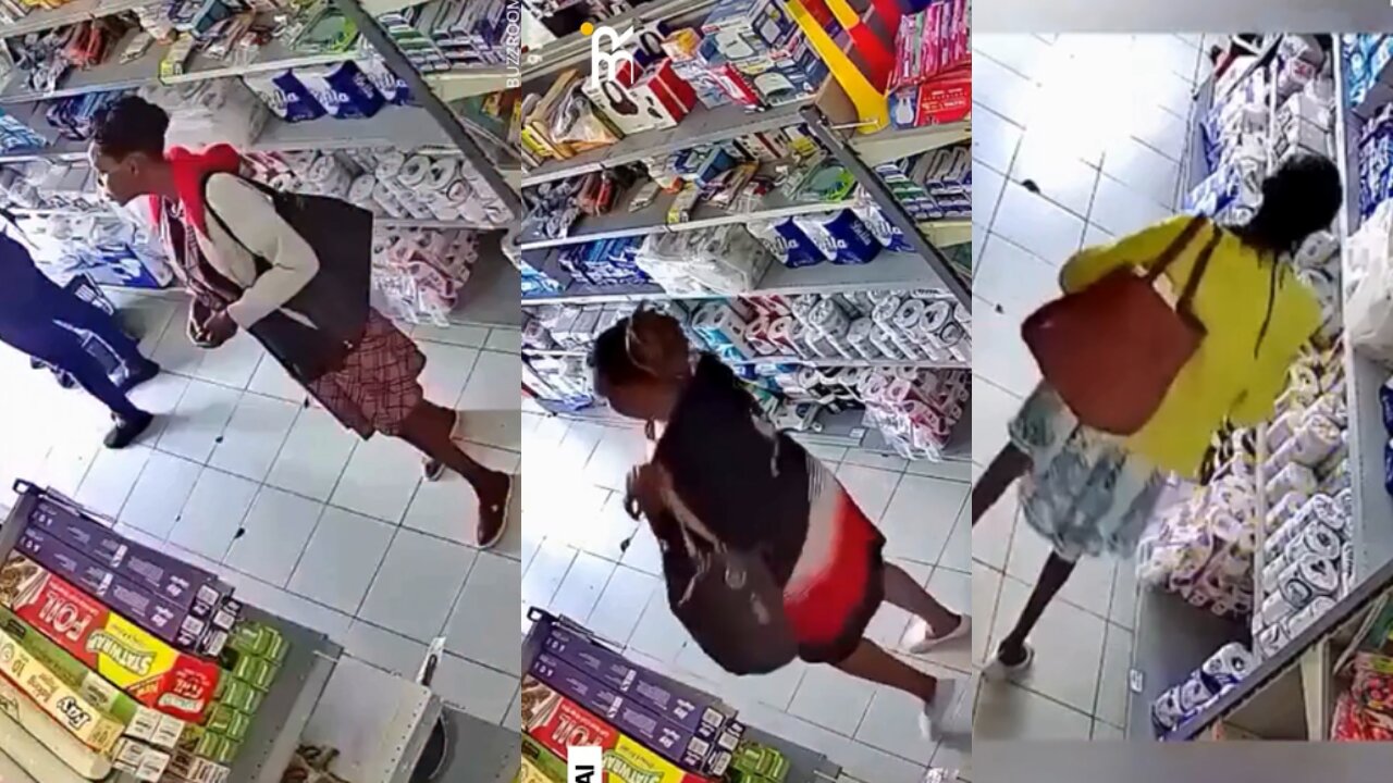 A Gang Of Women Caught On Camera Shoplifting Cooking Oil