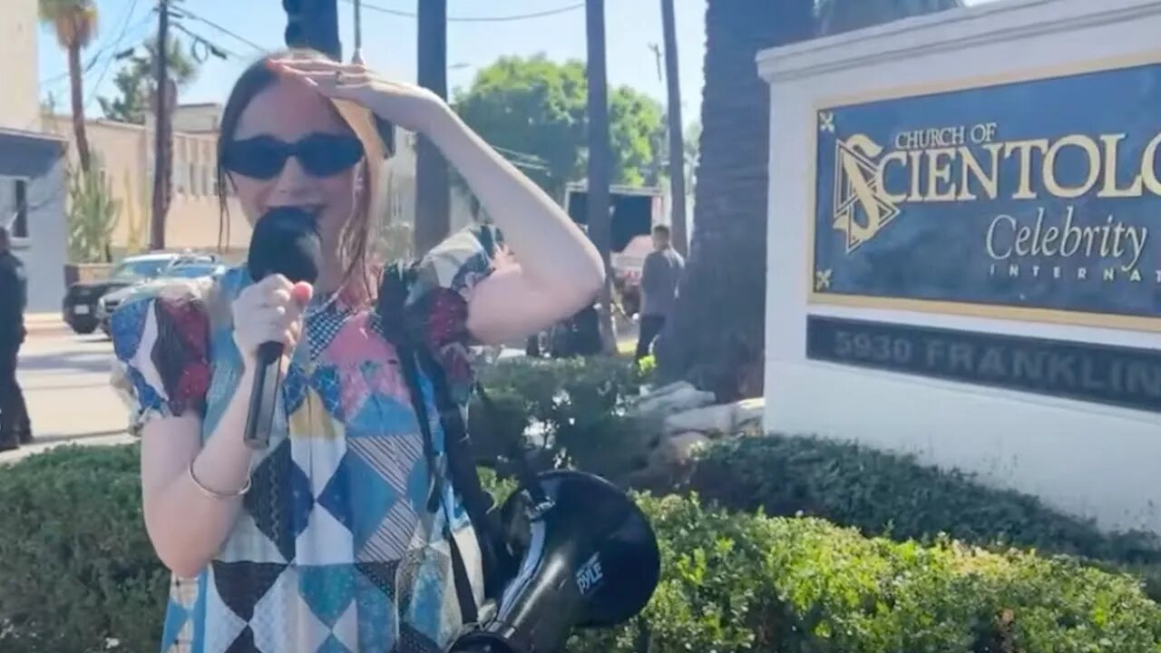 LIVE: PROTEST Outside Scientologys CELEBRITY CENTRE