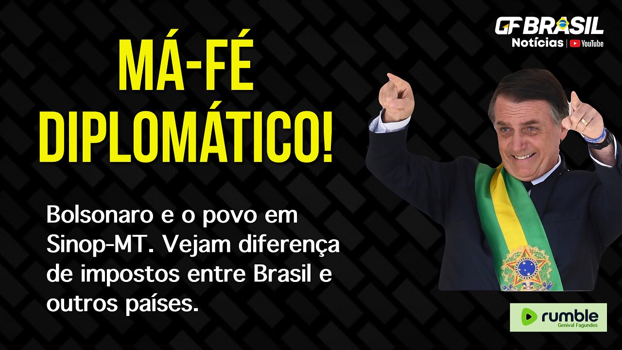 Bolsonaro e o povo em Sinop-MT. Vejam diferença de impostos entre Brasil e outros paÃses.