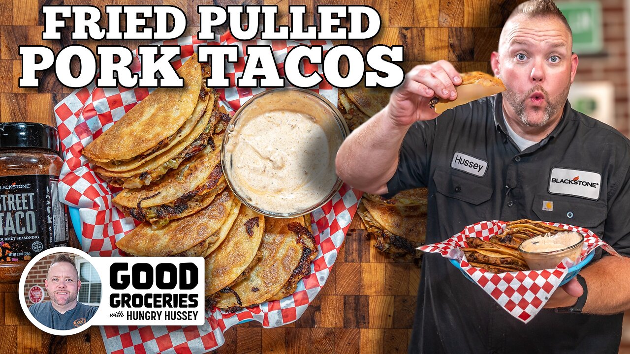 Matt Husseys Pulled Pork Fried Tacos | Blackstone Griddles