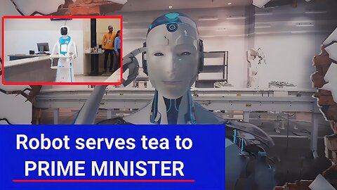 Robot serves drink to PRIME MINISTER