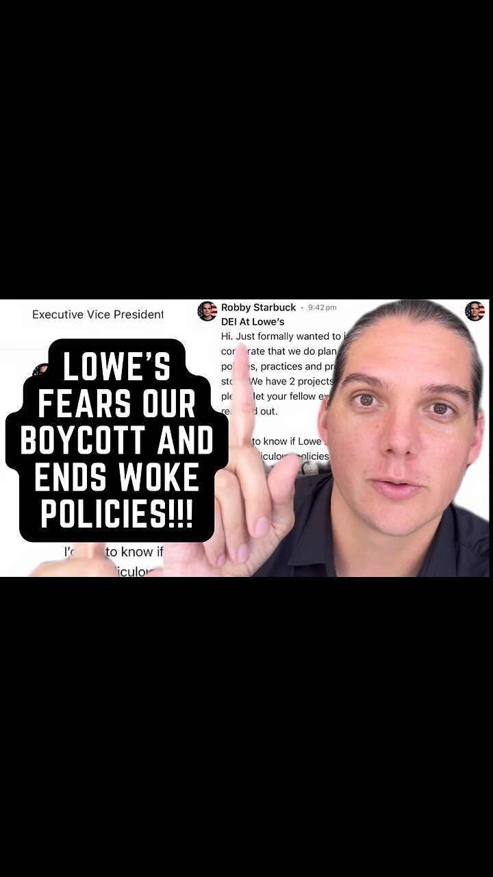 Lowe’s ENDS Woke Policies In Fear Of Our Boycott! 🔥