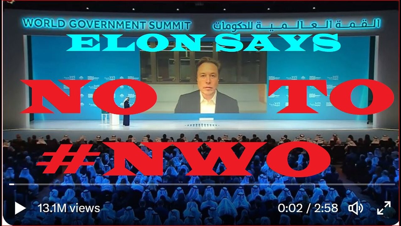 Elon Musk speaks to World Government Summit telling leaders to be authentic!