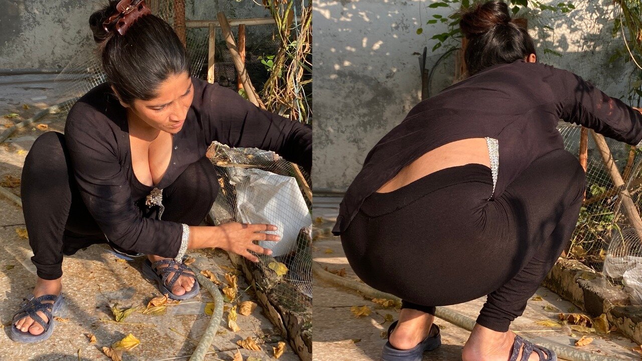 Desi Village Aunty Cleaning Home Lawn | Pakistani Village Aunty Daily Routine Vlog | Daily Vlog