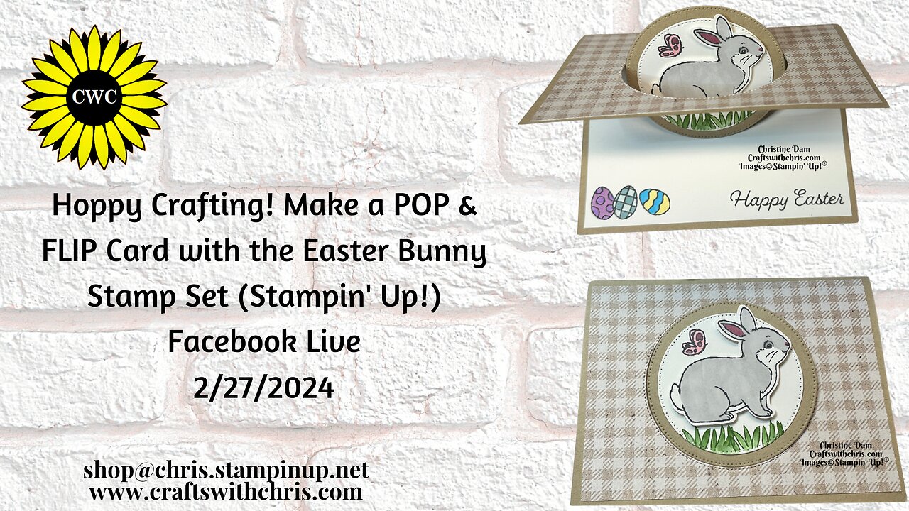 Easter Fun! Pop & Flip Card with Stampin Up! Easter Bunny Stamp Set! (Easy Tutorial)