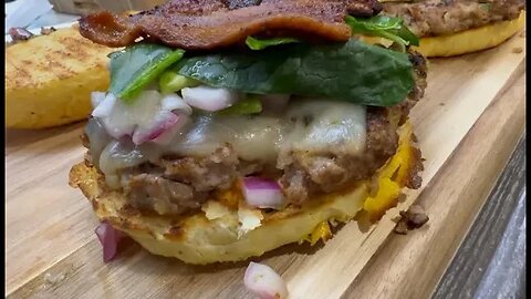 Super Bros Jalapenos Infused Gourmet Beef & Brisket Burger ,Homemade Tang Zhong Bread