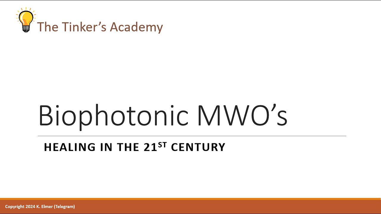 Biophotonic MWO - Healing in the 21st Century