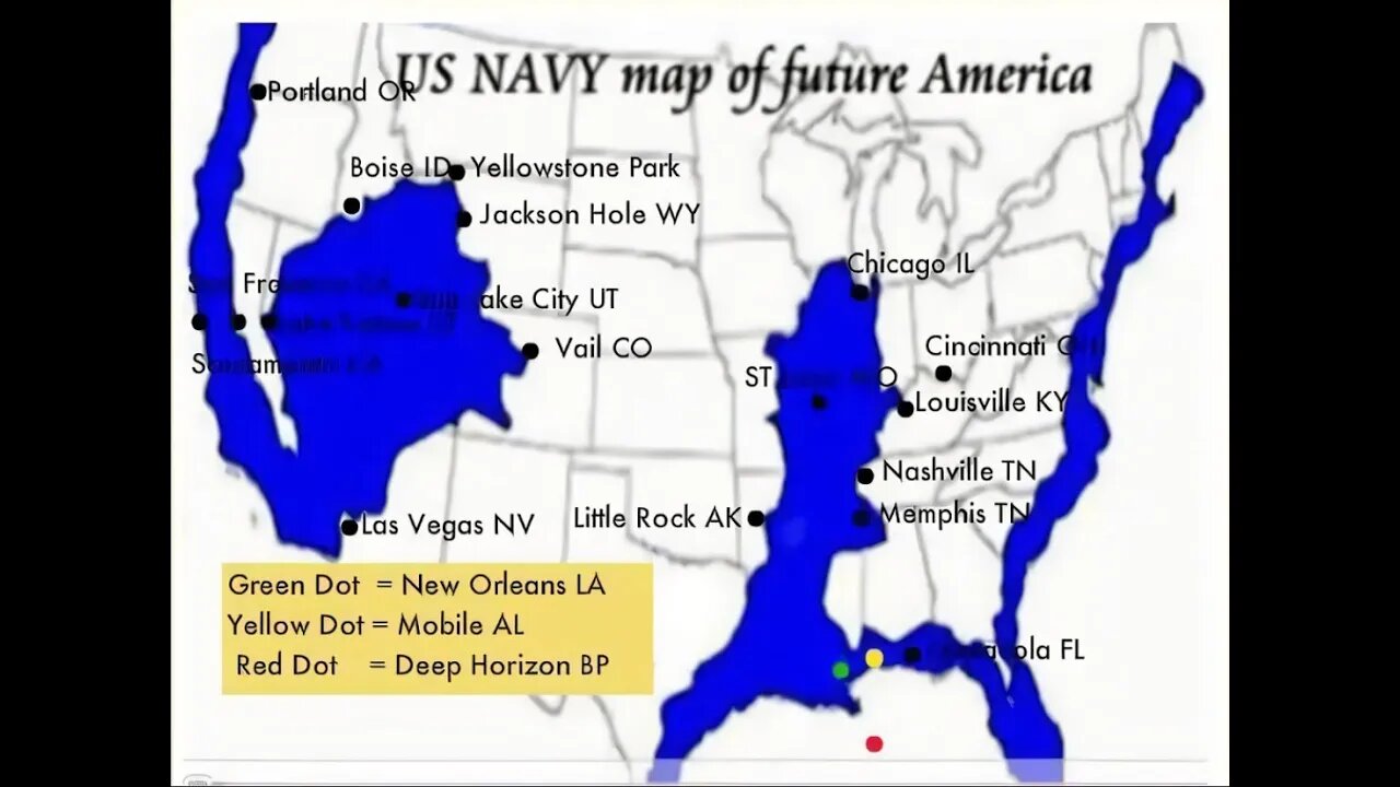 Navys Map of the New America after the Pole Shift!
