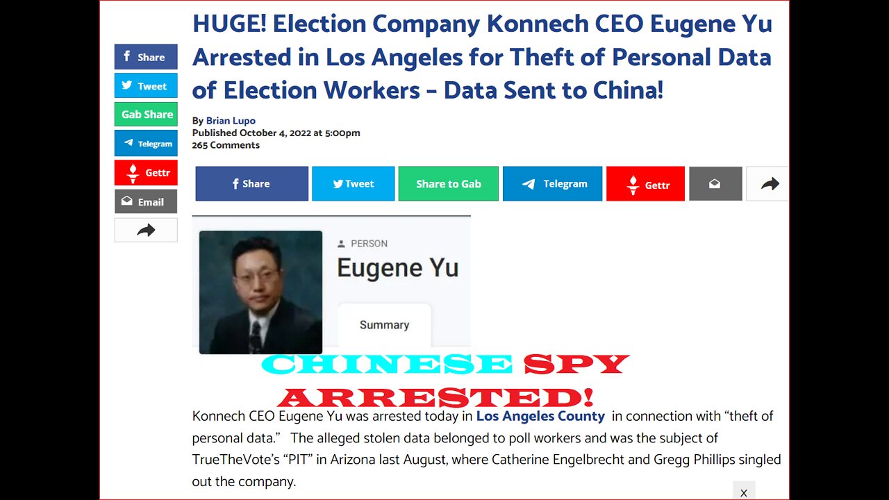 Election Co. Konnech Executive Eugene Yu arrested for election data theft