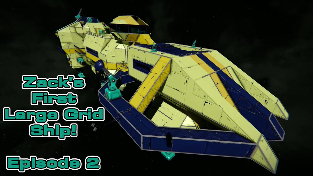 Zacks First Large Grid Ship Build Ep. 2 - Space Engineers(PC,2013) - No Commentary