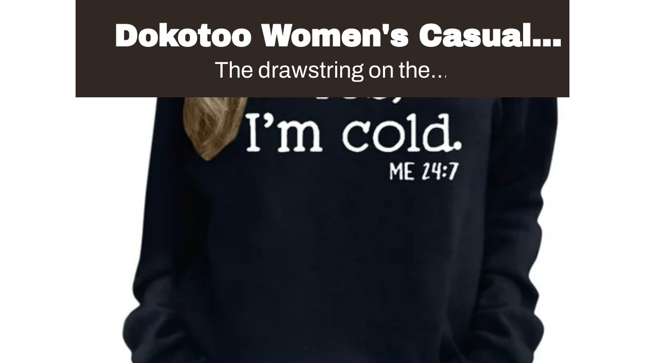 Dokotoo Womens Casual Long Sleeve Hoodies Sweatshirts Drawstring Pullover Tunic Tops With Pock...