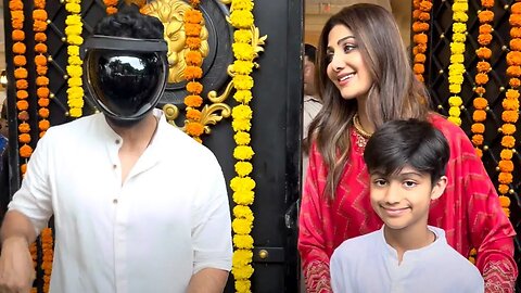 Shilpa Shetty & Raj Kundra Visit Ekta Kapoor's House For Ganpati Darshan 🔥 😍