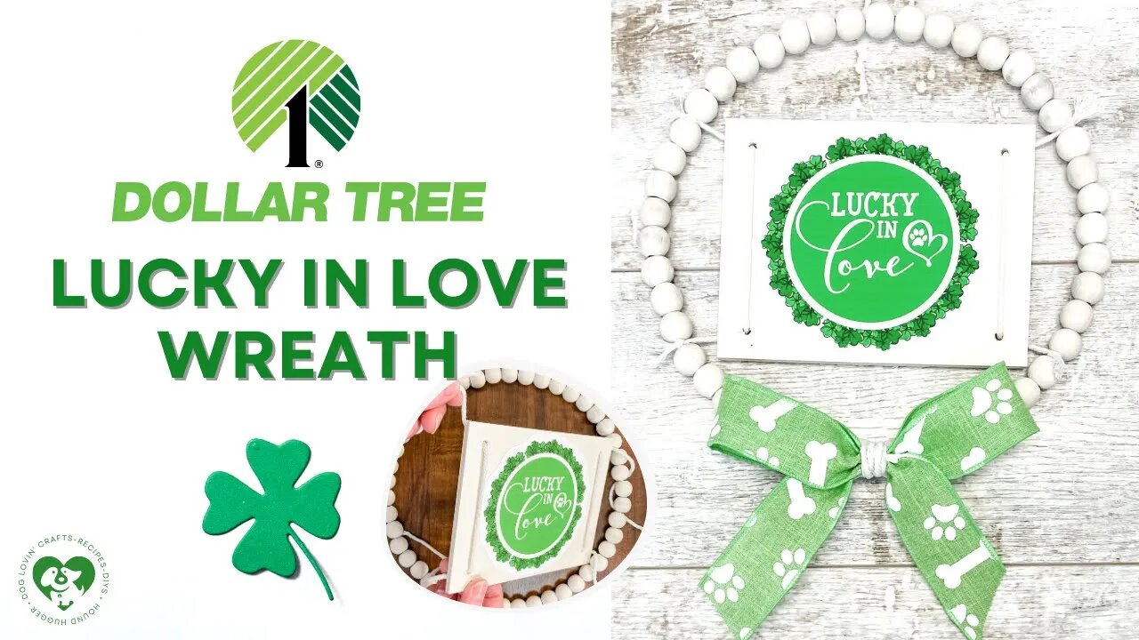 Dollar Tree DIY Lucky In Love Beaded Wreath