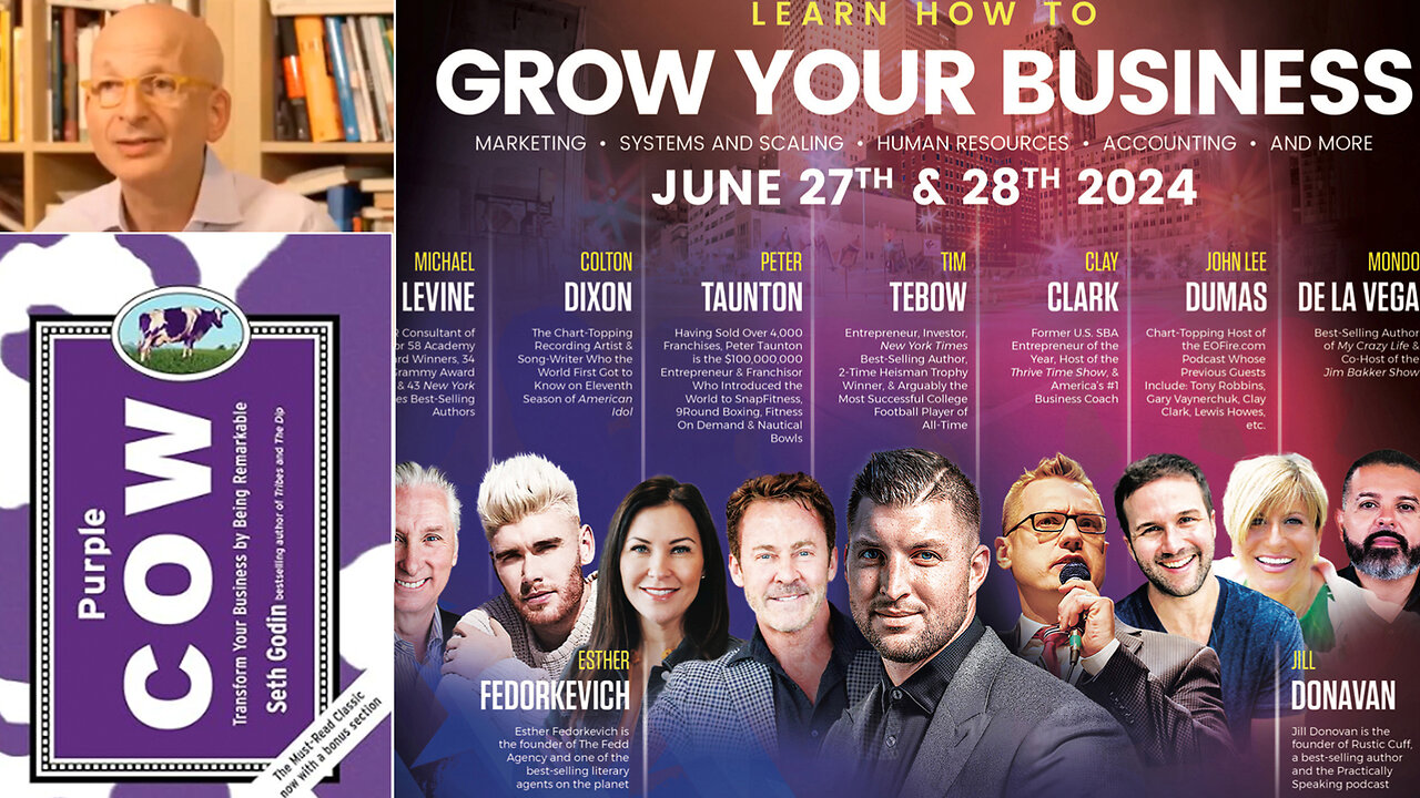 Seth Godin | Logo Versus Brand | Practical & Powerful Moves for Enhancing Your Brand + Interview With Seth Godin + Tim Tebow Joins Clay Clarks June 27-28 2-Day Interactive Business Growth Workshop (29 Tickets Remain)!!!
