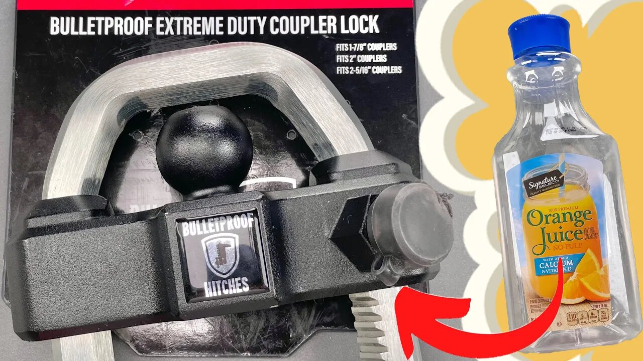 [1572] 8 Pound Trailer Lock Opened w/ TRASH! (Bulletproof Hitches)
