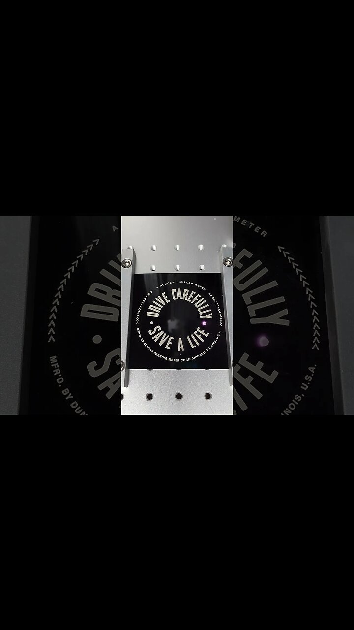 Laser etching a new Duncan parking meter face plate!