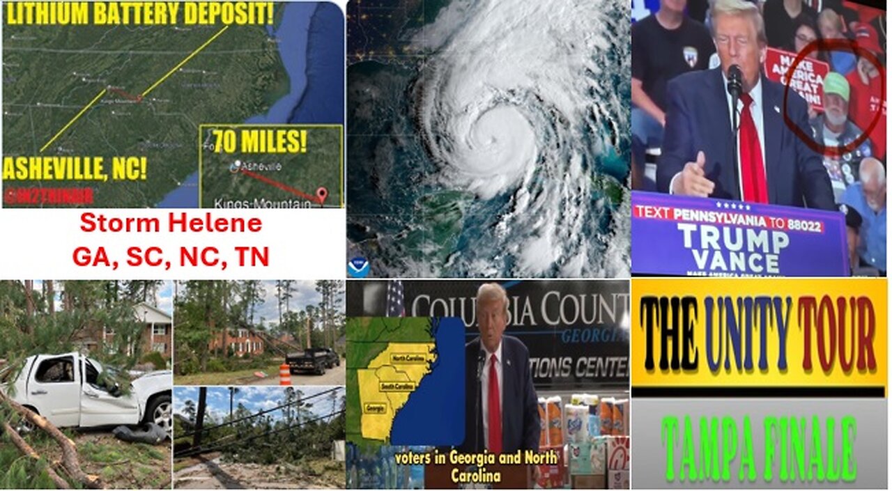 Storm Helene - 1 of 2 Black Swans - 💣💣 Hilights of Oct 5th Unity Tour Finale 🍿🍿 10/14/24