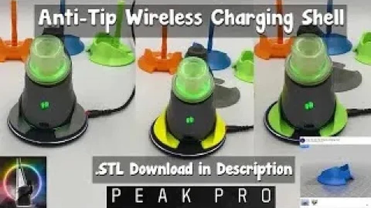 Peak Pro Anti Tip Wireless Charging Shells Available! STL Download link In Description