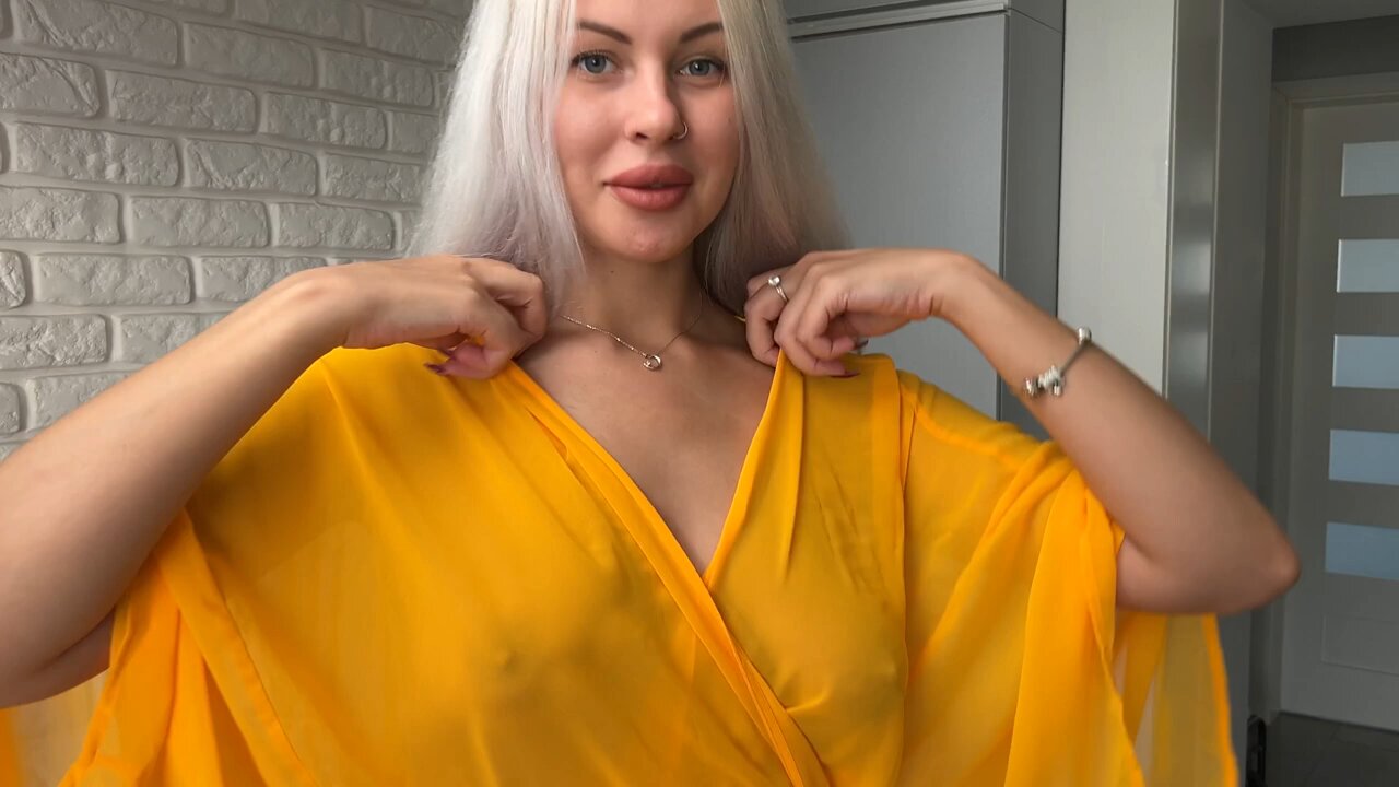 [4K] Transparent Try On Haul with Carla | See-Through Clothes No Bra Trend