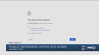 Public Defender's Office dealing with malware attack